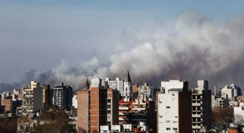 Incendios en el Delta. Foto: NA.