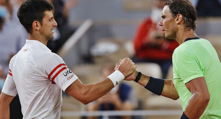 Rafael Nadal y Novak Djokovic. Foto: REUTERS.