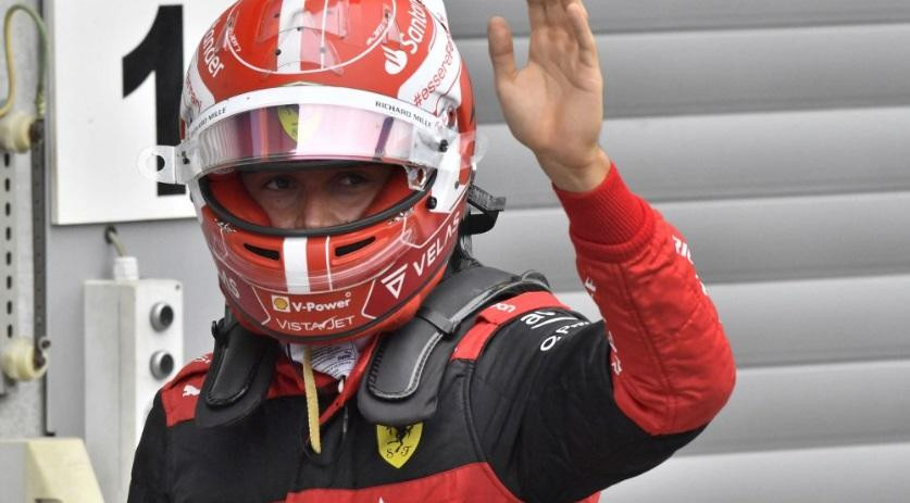 Sainz logró la Pole Position en el GP de Bélgica. Foto: NA.