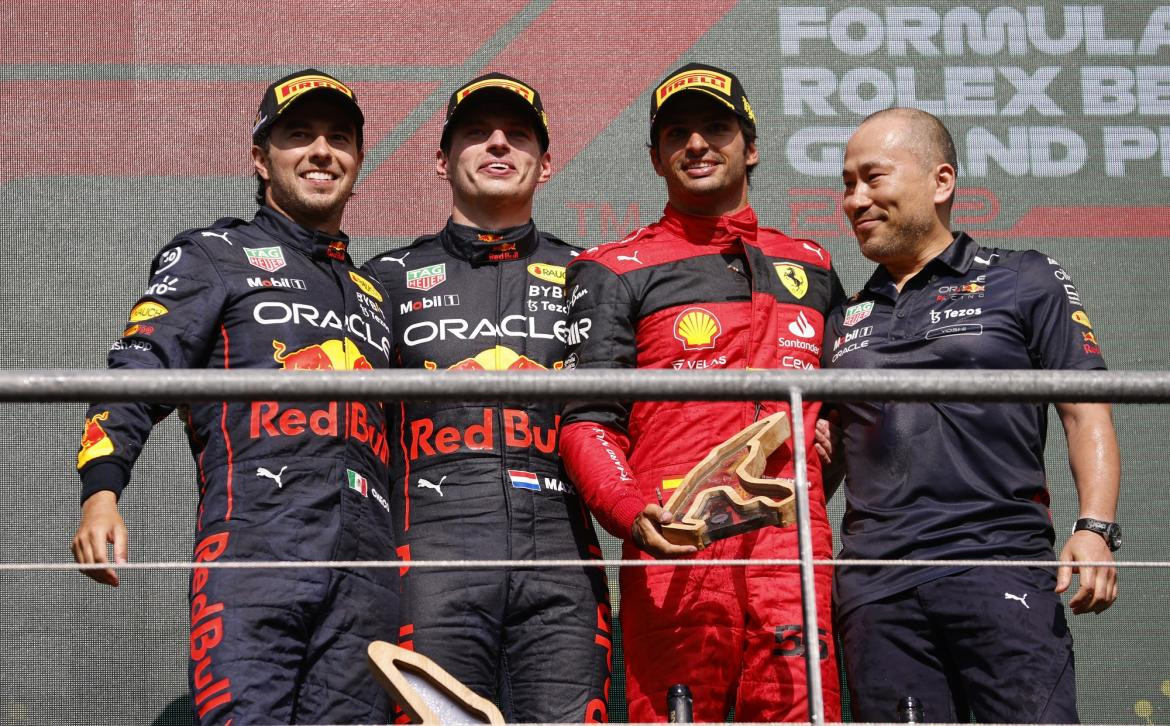 Fórmula 1, Gran Premio de Bélgica, Max Verstappen, Sergio Pérez, Carlos Sainz Jr., Reuters