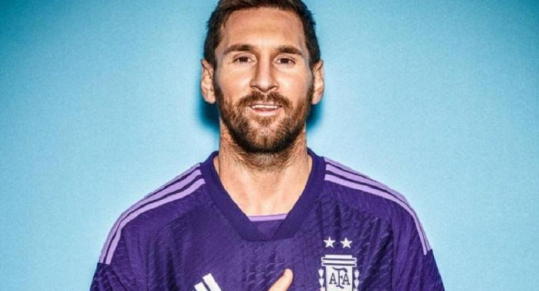 Lionel Messi, nueva camiseta alternativa de la Selección, Foto Adidas
