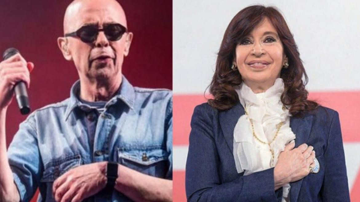 Indio Solari y Cristina Kirchner. Foto: NA.