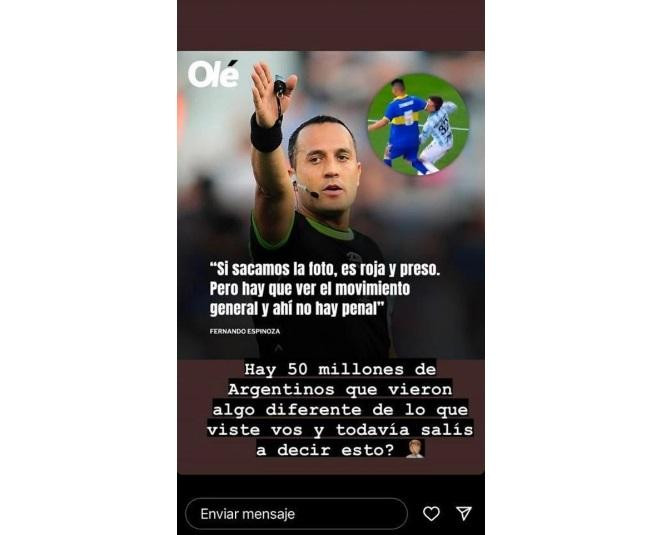 Ramiro Carrera contra Espinoza, redes sociales