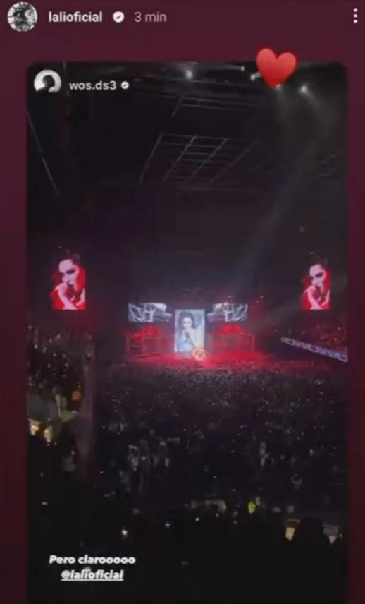 La historia de Wos en el concierto de Lali. Foto: captura Instagram/lalioficial