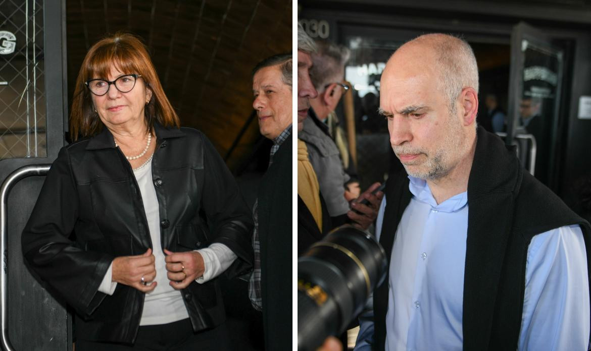 Patricia Bullrich y Horacio Rodríguez Larreta, reunión del PRO. Fotos: NA