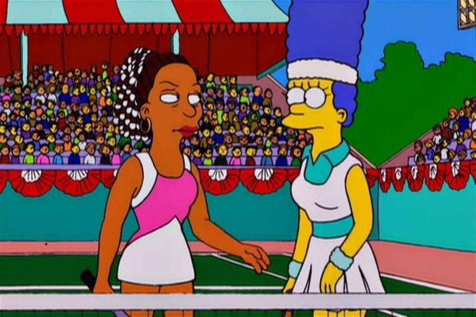 Serena Williams en Los Simpsons. Foto: Captura de Tv.