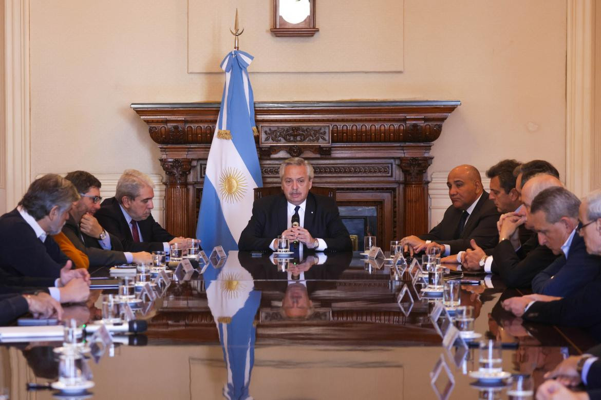 Reunión de Gabinete en la Casa Rosada tras atentado a Cristina Kirchner. Foto: Telam.