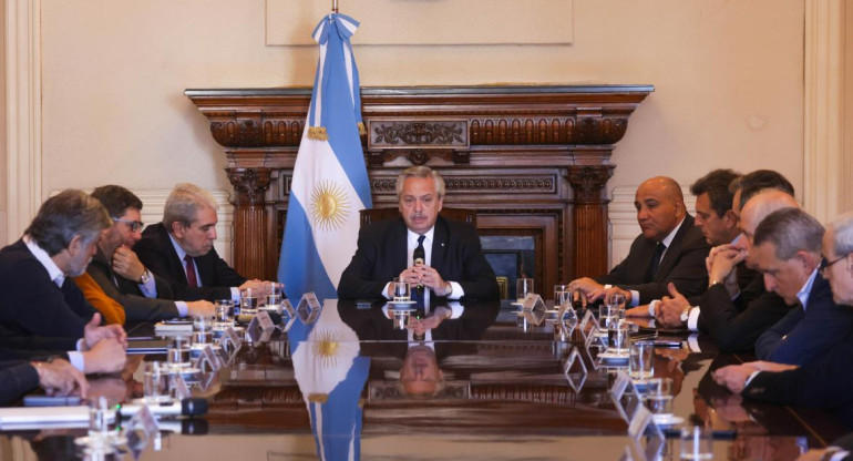 Reunión de Gabinete en la Casa Rosada tras atentado a Cristina Kirchner. Foto: Telam.