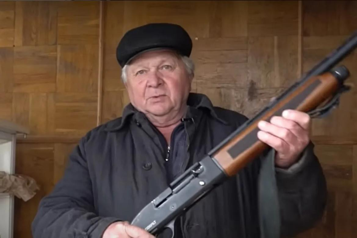 Jubilado ucraniano. Foto: captura de video.