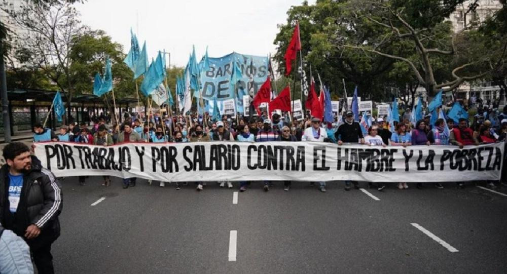 Organizaciones sociales, marcha, protesta, NA