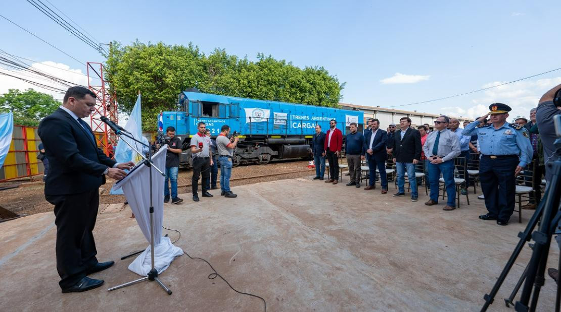 Autoridades de Trenes Argentinos Cargas y de Ferrocarriles del Paraguay. Foto: Ministerio de Transporte.