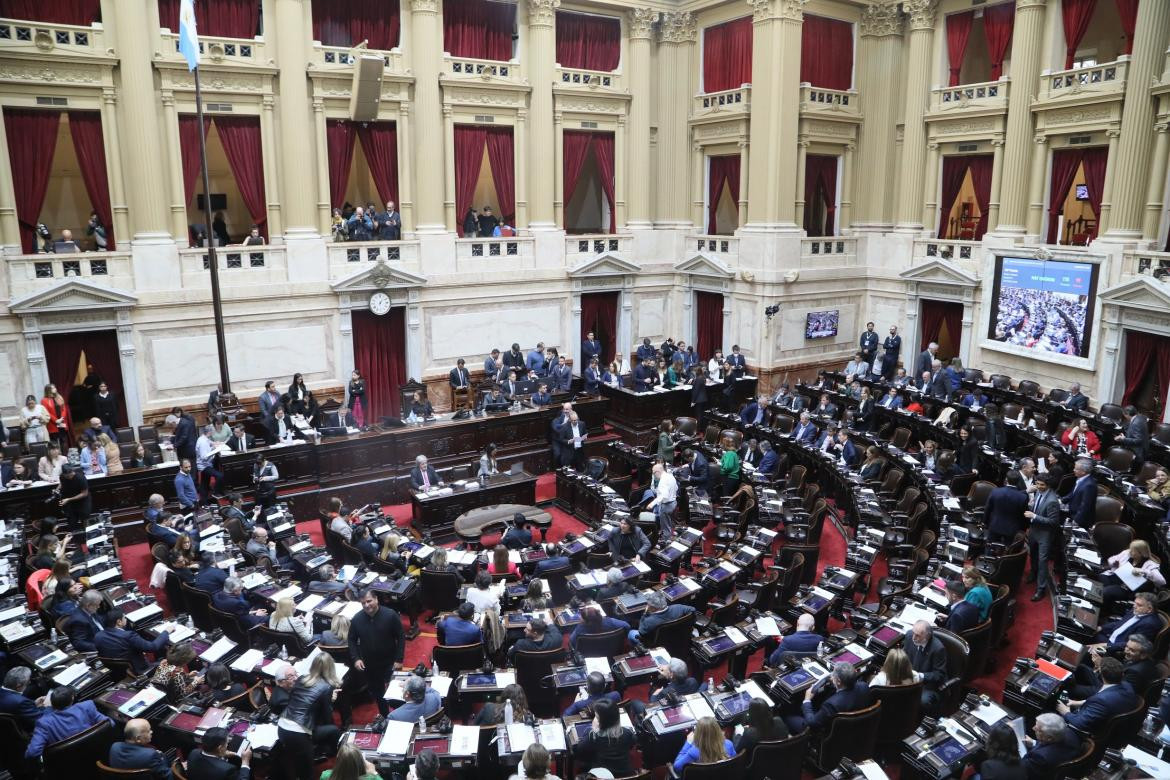 Sesión en Diputados. Foto: NA