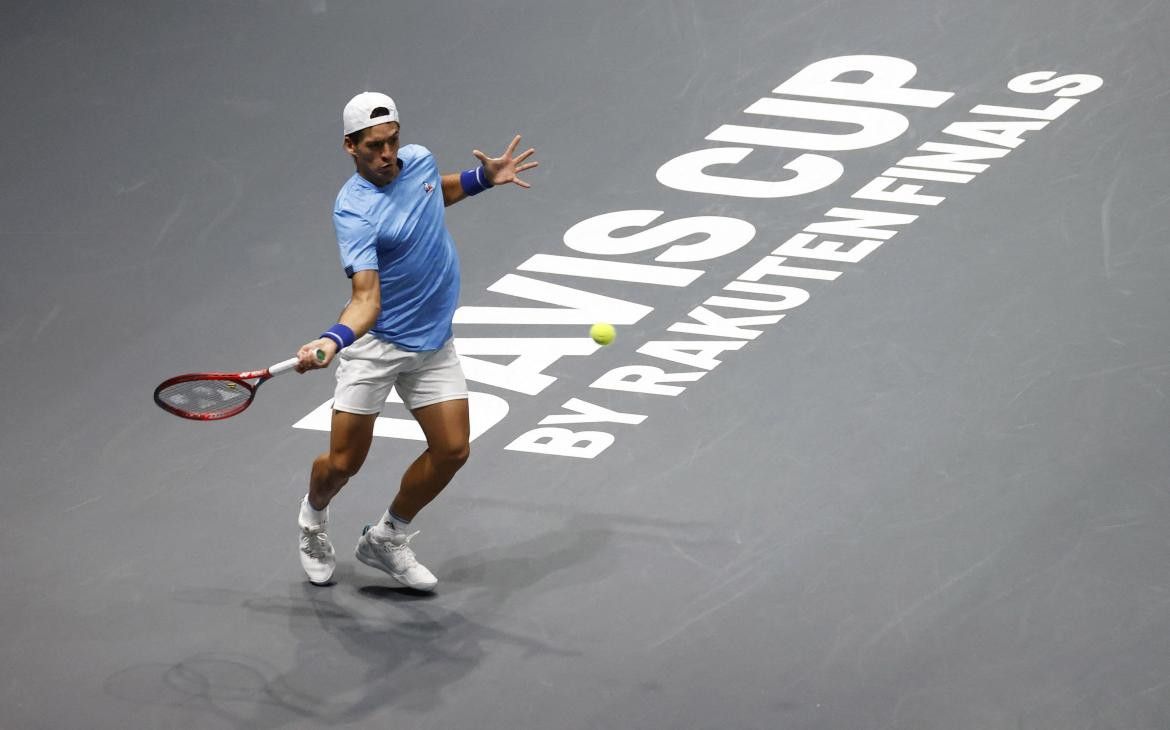 Sebastián Báez en la Copa Davis 2022. Foto: REUTERS.