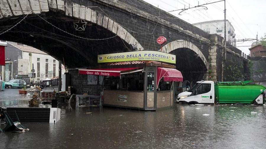 Inundaciones en Italia. Foto: Telam.