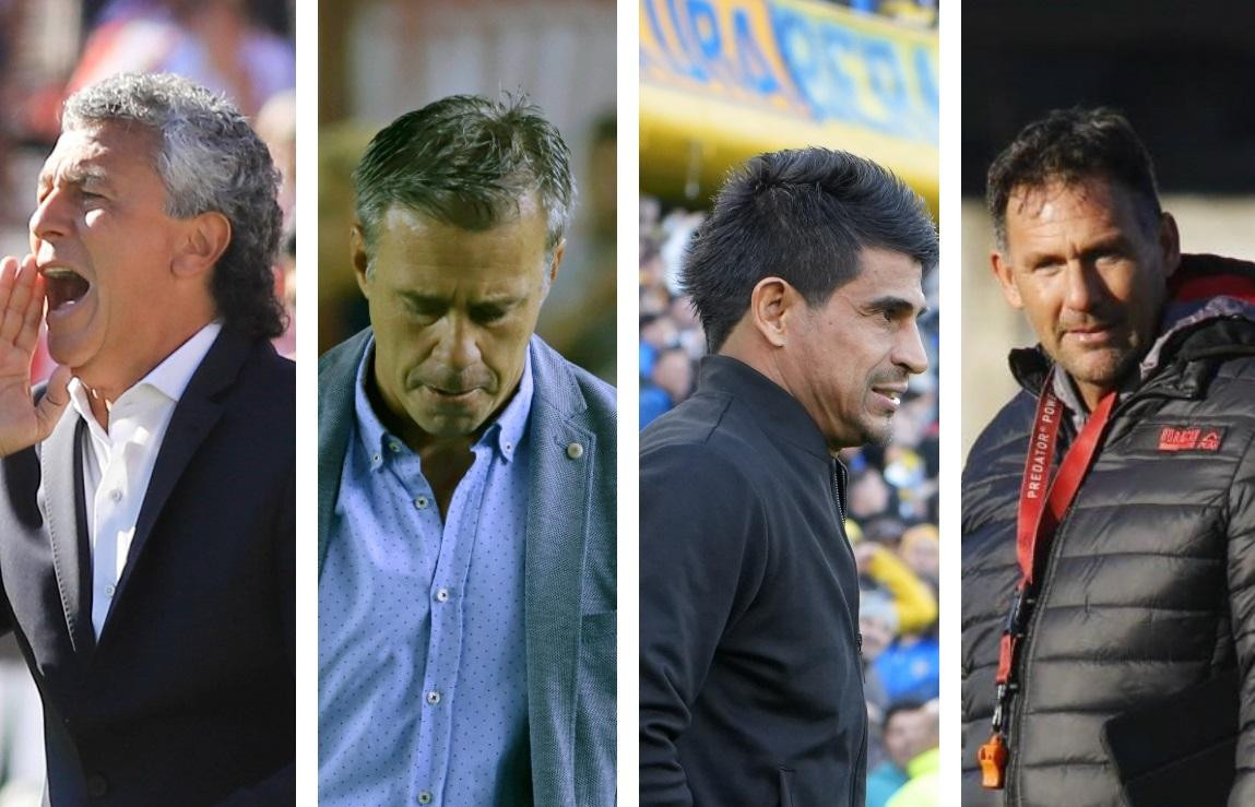 Gorosito, Pusineri, Ibarra y Dabove, los técnicos de los punteros del torneo. Foto: NA.