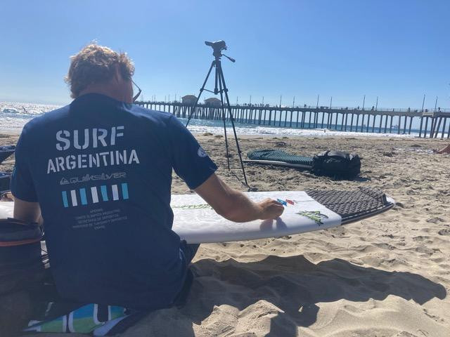 Equipo argentino en el Mundial de surf de California. Foto: Prensa.