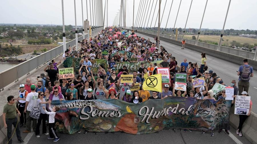 Marchas por la Ley de Humedales. Foto: Telam.