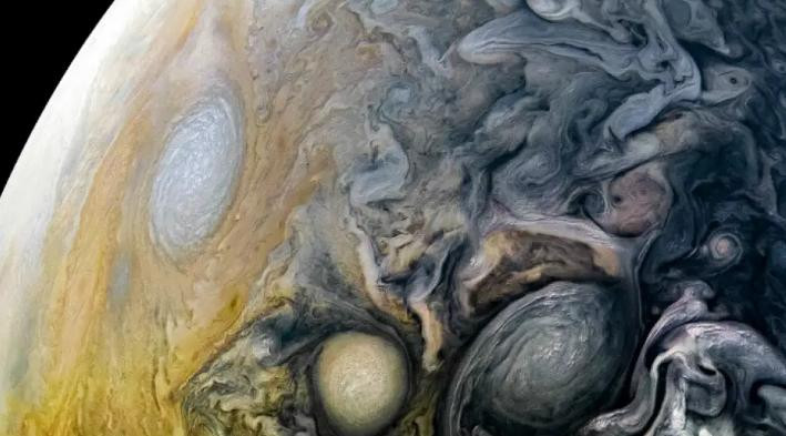 Superficie de Júpiter detectada por el satélite Juno. Foto: NASA.