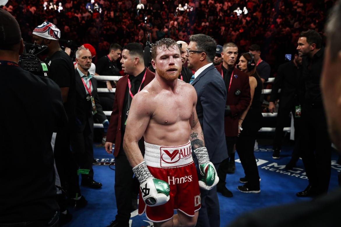 Canelo Álvarez se quedó con la trilogía ante Golovkin. Foto: EFE.