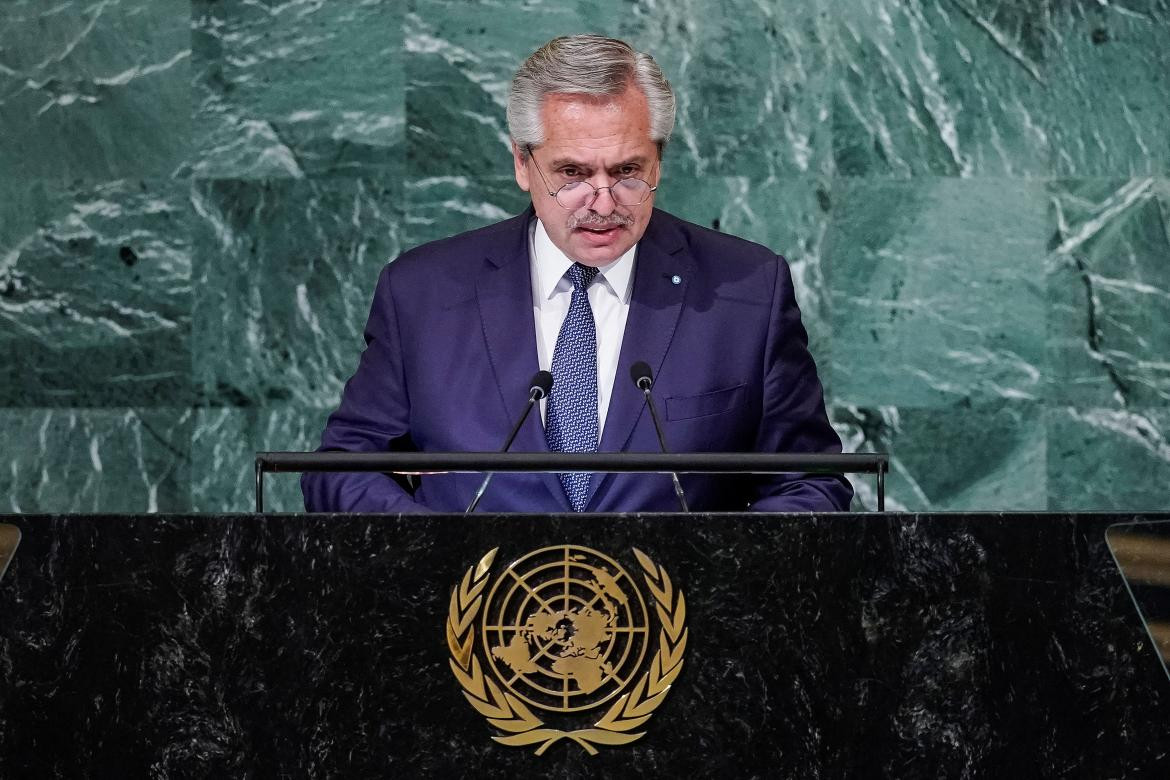 Alberto Fernández en la ONU. Foto: REUTERS.