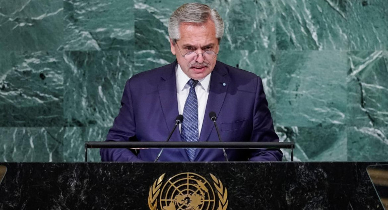 Alberto Fernández en la ONU. Foto: REUTERS.