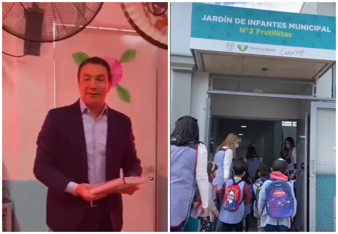 Andrés Watson y el Jardín Nº2 de #PicodeOro. Foto: Captura de video @Andreswatsonok.