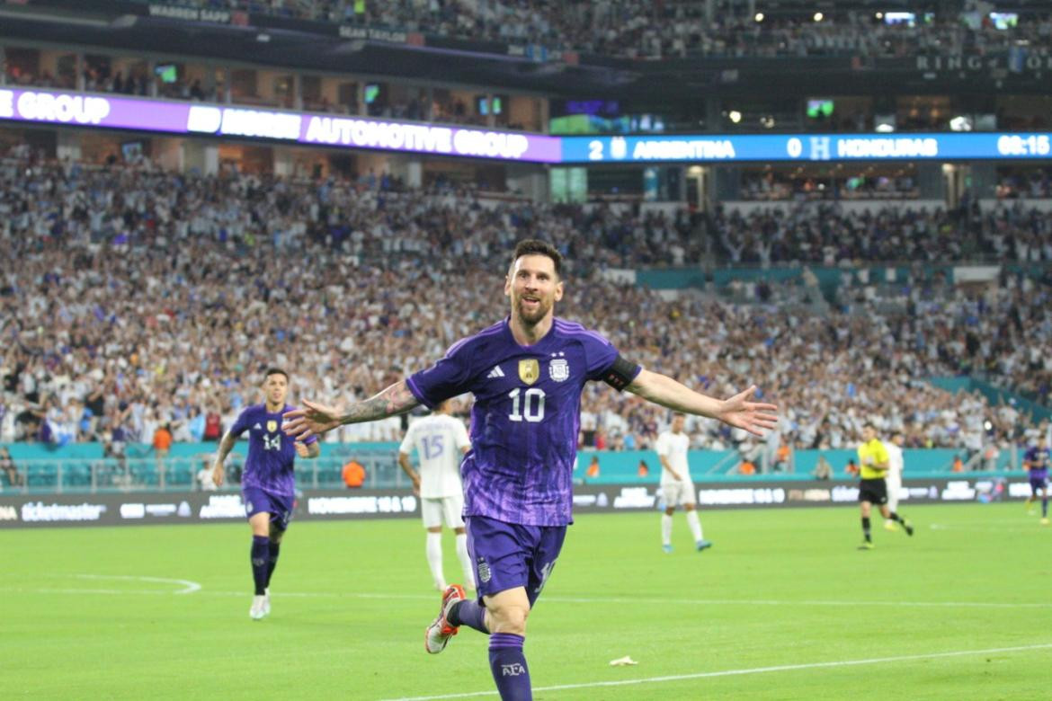 Lionel Messi, Argentina vs Honduras. Foto: Twitter @Argentina