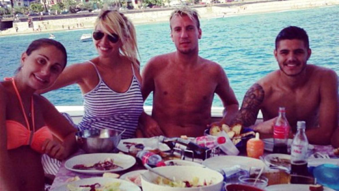 Wanda Nara, Mauro Icardi y Maxi López.