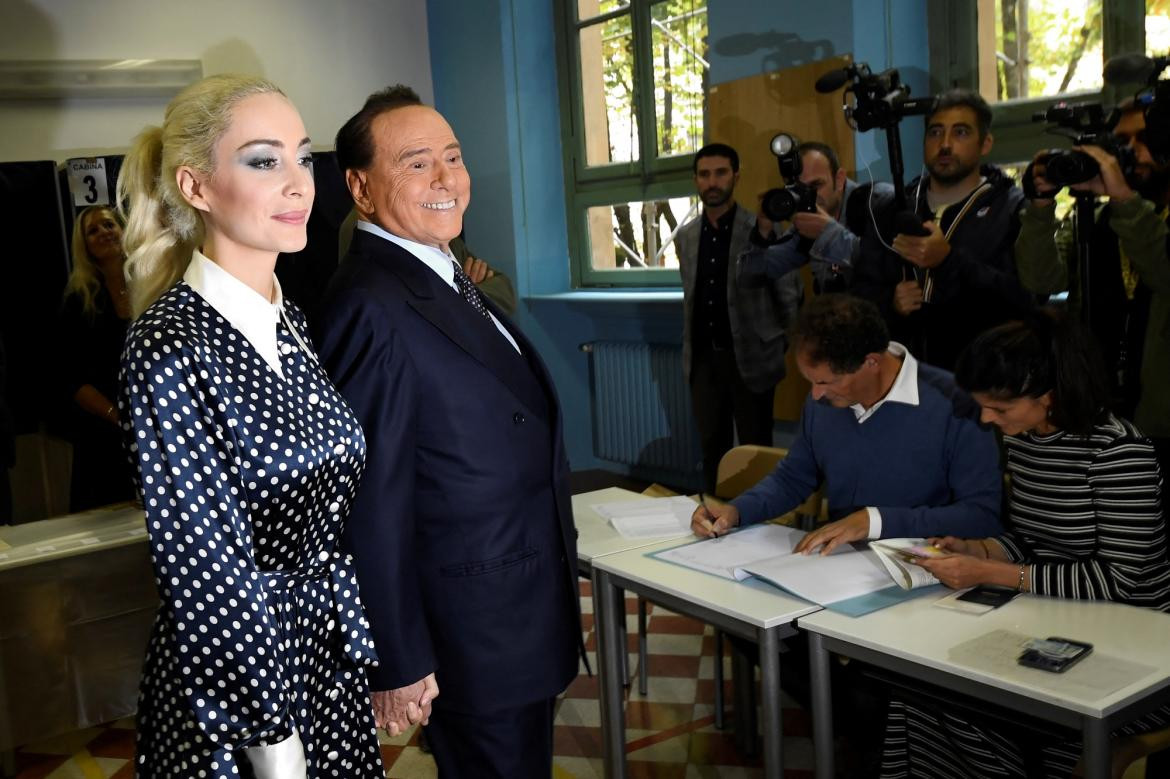 Elecciones en Italia, voto de Silvio Berlusconi, foto Reuters