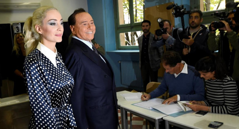 Elecciones en Italia, voto de Silvio Berlusconi, foto Reuters