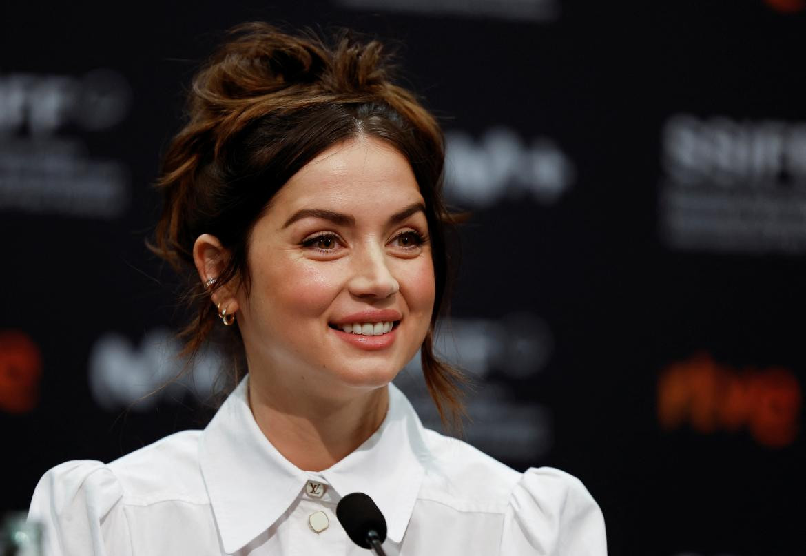 Ana de Armas en el Festival San Sebastian durante la presentación de Blonde. Foto: Reuters.