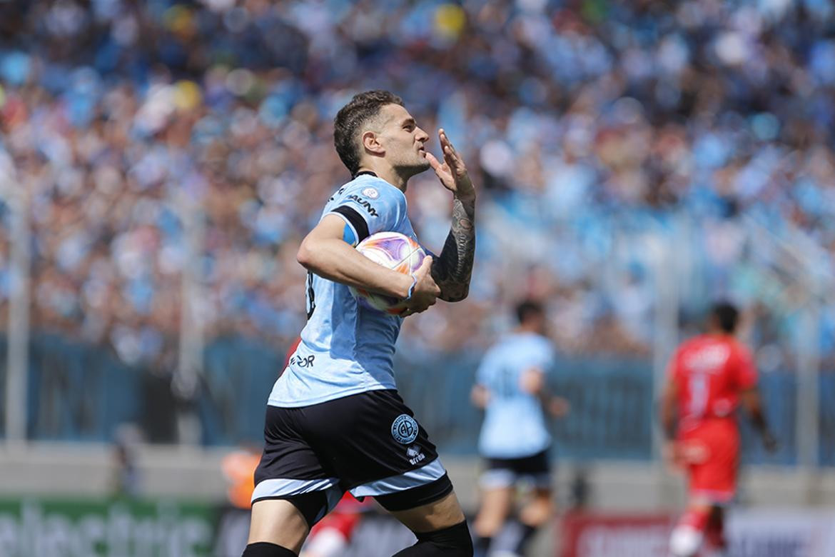 Pablo Vegetti, el goleador en el ascenso de Belgrano. Foto: Twitter @Belgrano.