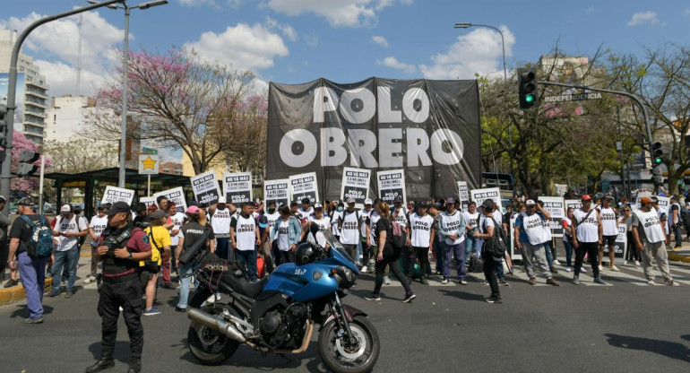 Marcha del Polo Obrero en el centro porteño. Foto: NA.
