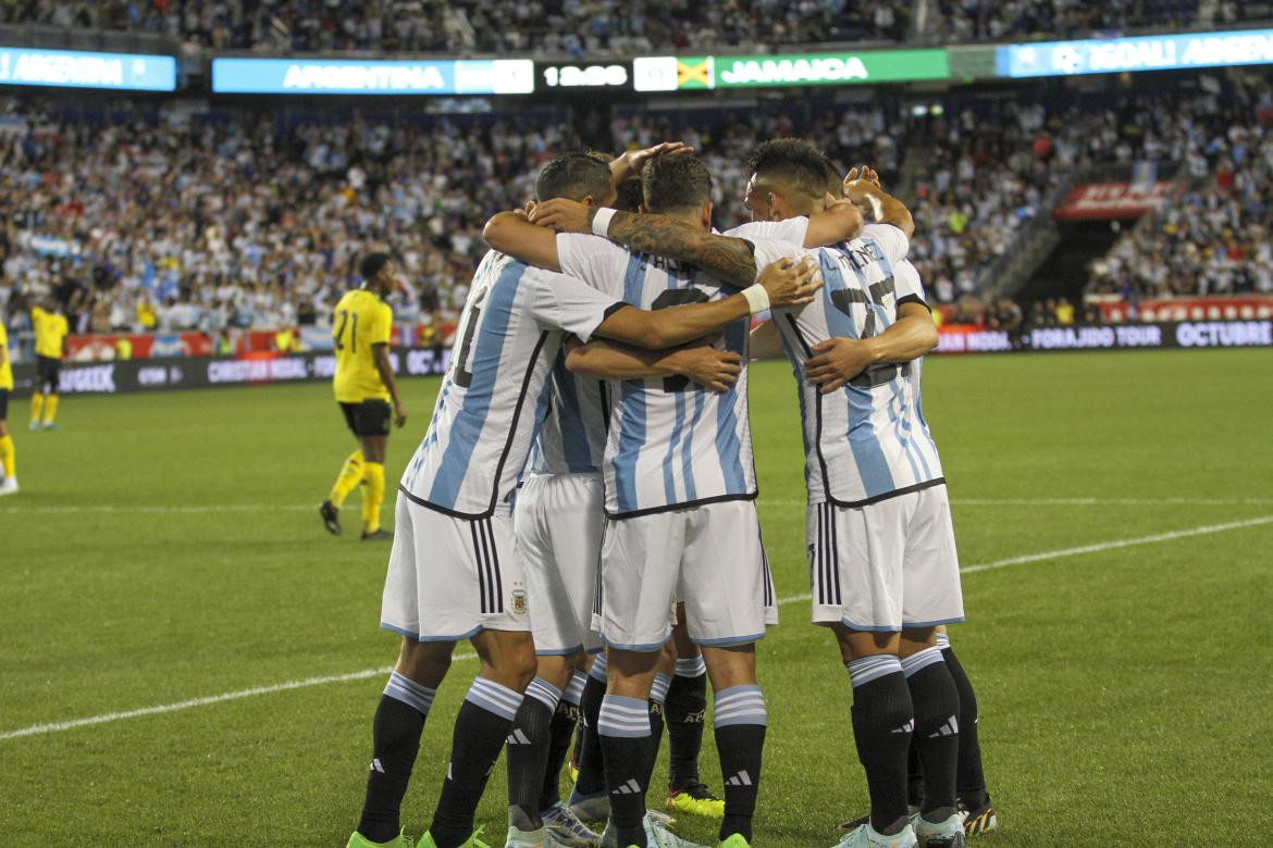 Selección argentina ante Jamaica. Foto: NA.