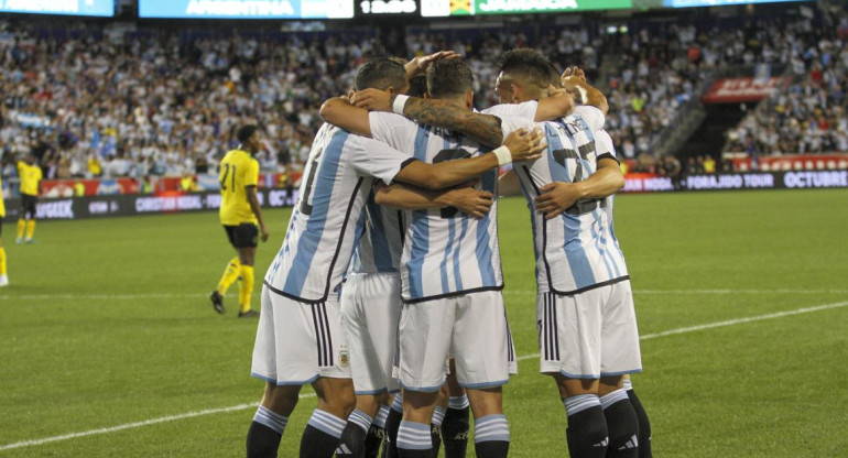 Selección argentina ante Jamaica. Foto: NA.