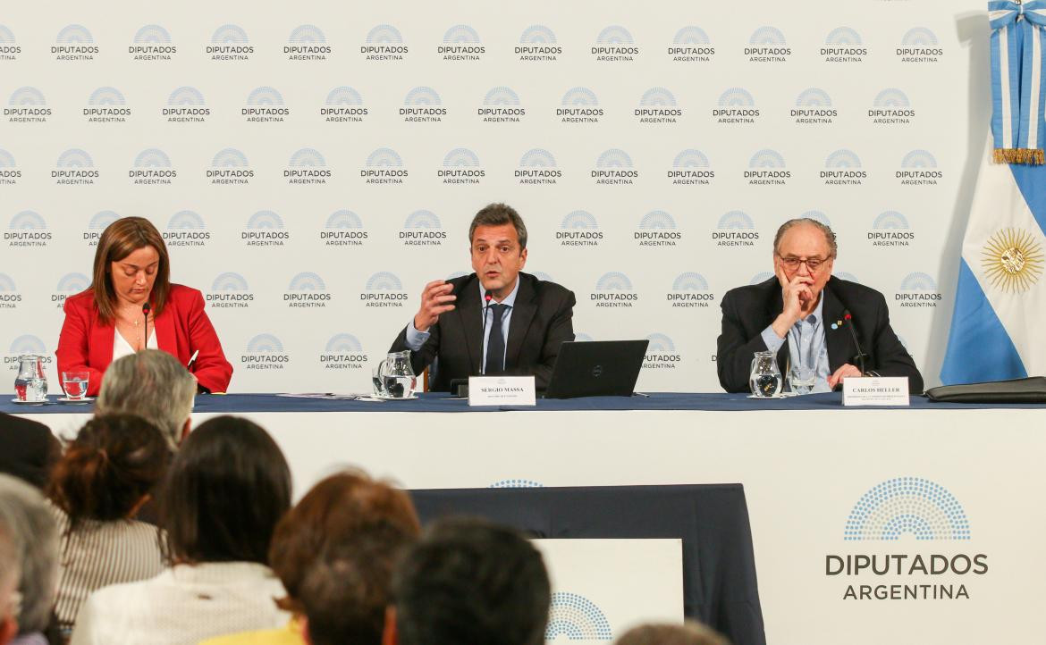 Sergio Massa en Diputados por el Presupuesto 2023. Foto: NA.