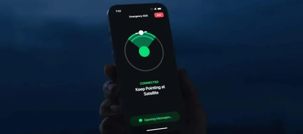 Conexión satelital de emergencia en iOS 16. Foto: 9to5mac.