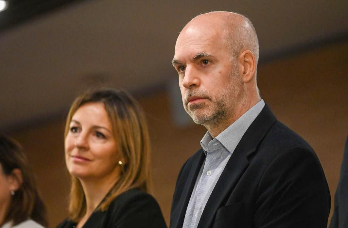 Horacio Rodríguez Larreta y Soledad Acuña. Foto: NA.