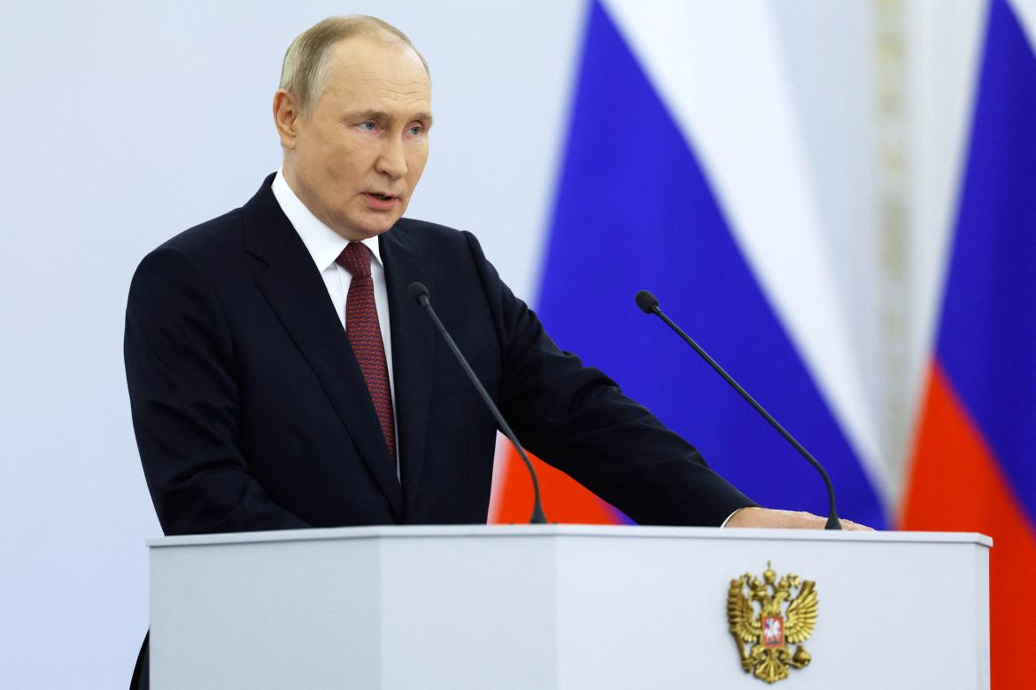 Vladimir Putin en su discurso por la anexión_ Reuters