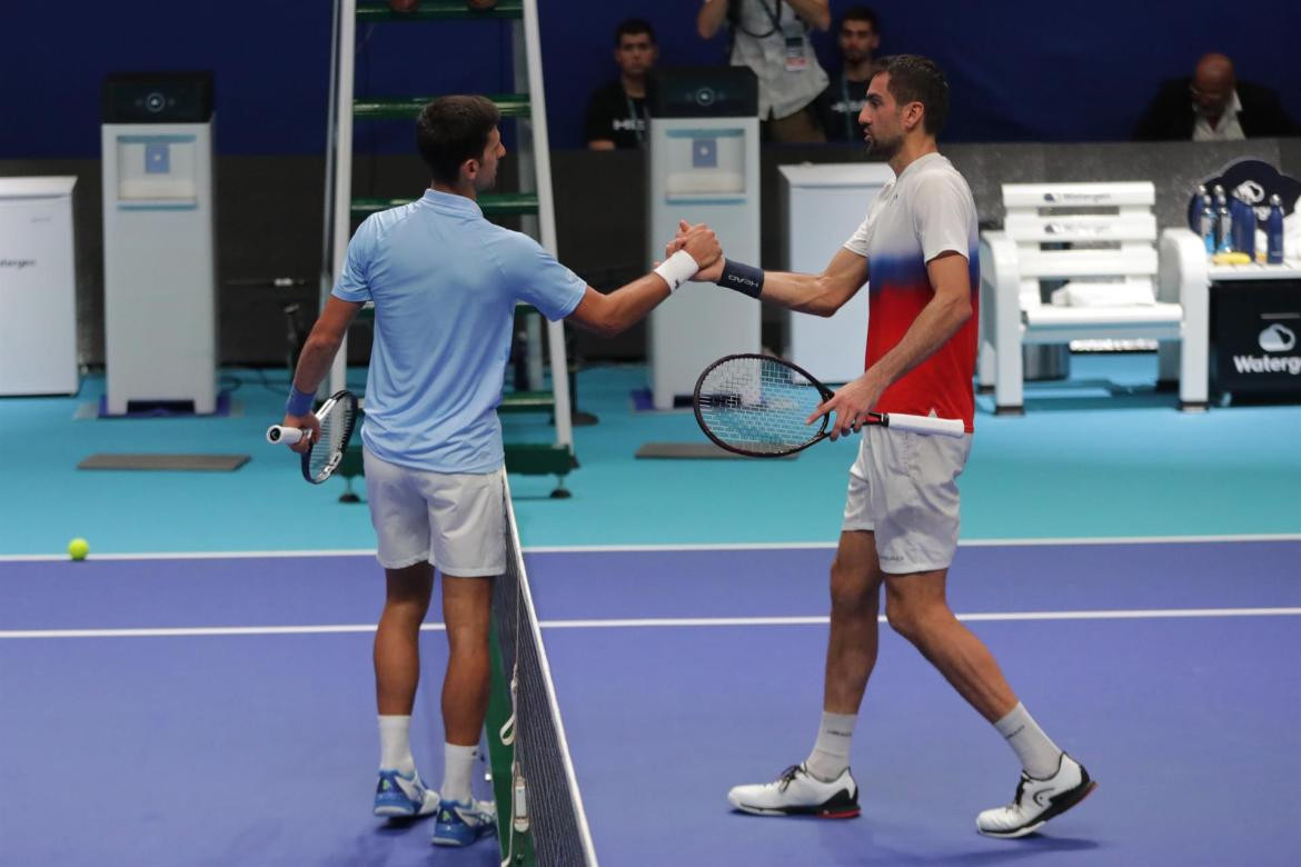 Novak Djokovic venció a Marin Cilic en la final de Tel Aviv. Foto: EFE.