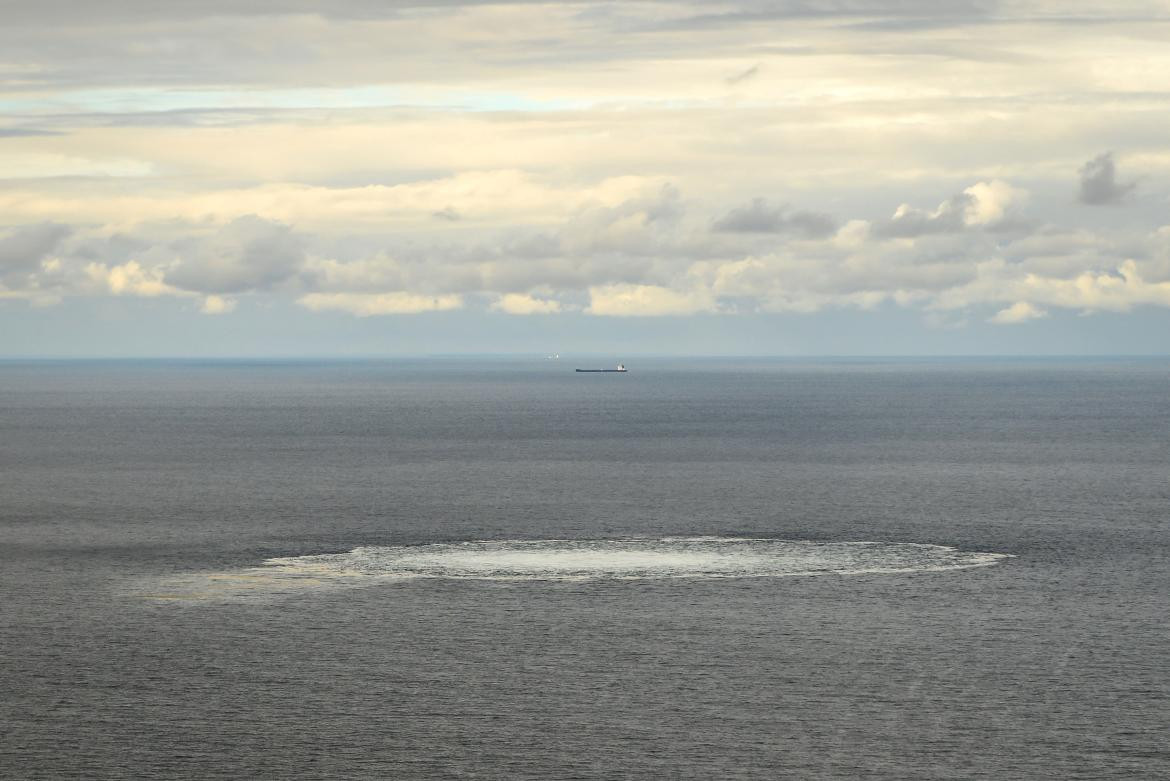 Fuga de gas en Nord Stream 2. Foto: Reuters