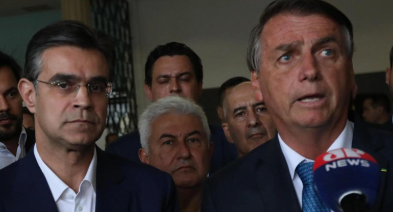El gobernador de San Pablo, Rodrigo García y Jair Bolsonaro