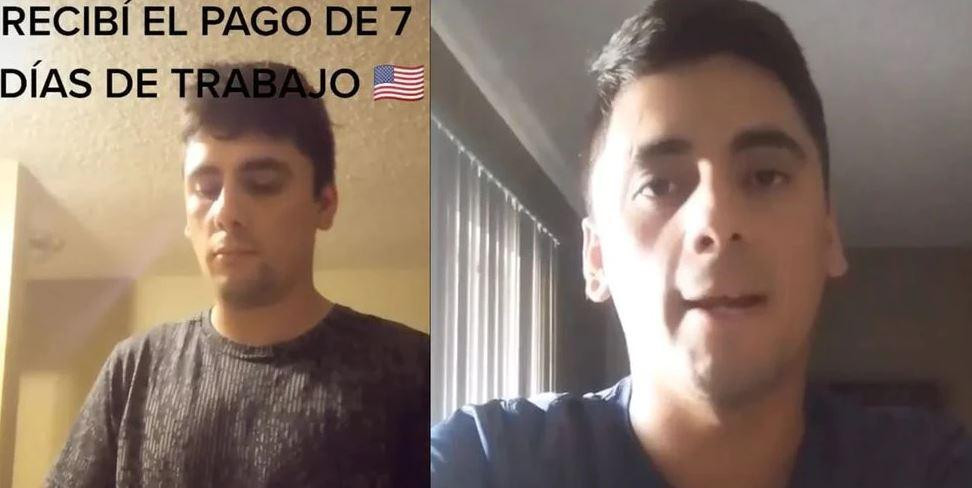 Un argentino mostró cuánto gana en Estados Unidos y se volvió viral. Foto: TikTok @agustinzge.