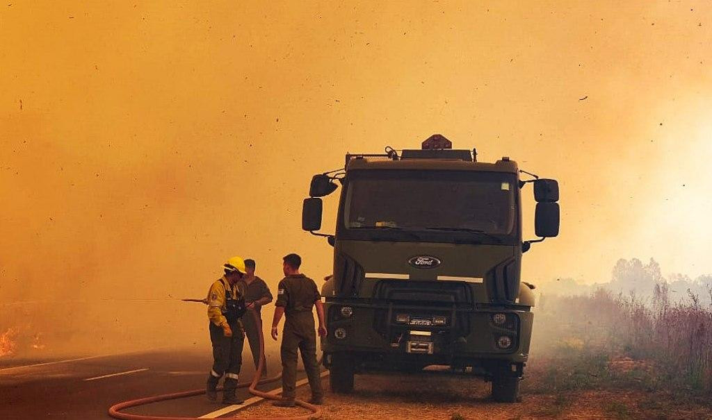 Voraces incendios en Córdoba. Foto: NA.