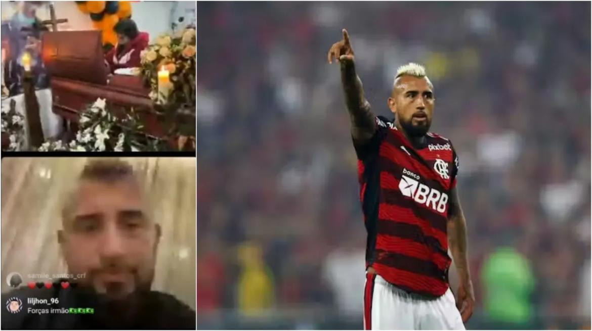 Vidal siguió el funeral de su papá por redes sociales