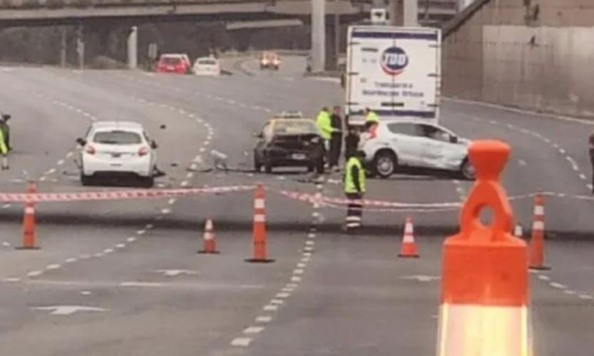 Choque múltiple en Panamericana. Foto: NA.