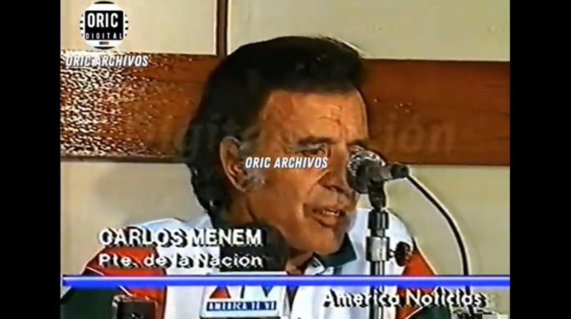 Carlos Menem, 1992, ORIC Digital, América TV