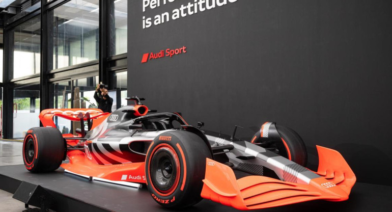 Audi presentó su proyecto para competir en la Fórmula 1, en 2026. Foto: EFE.