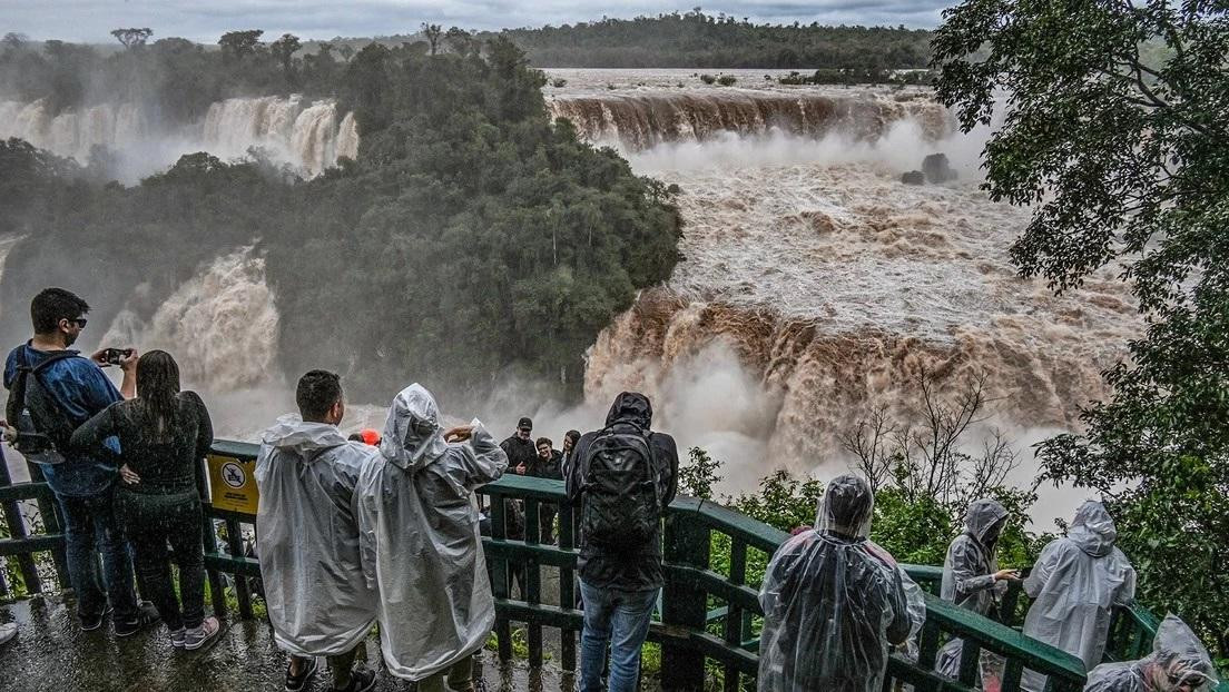 Gran caudal de agua en las Cataratas del Iguazú. Foto: NA.