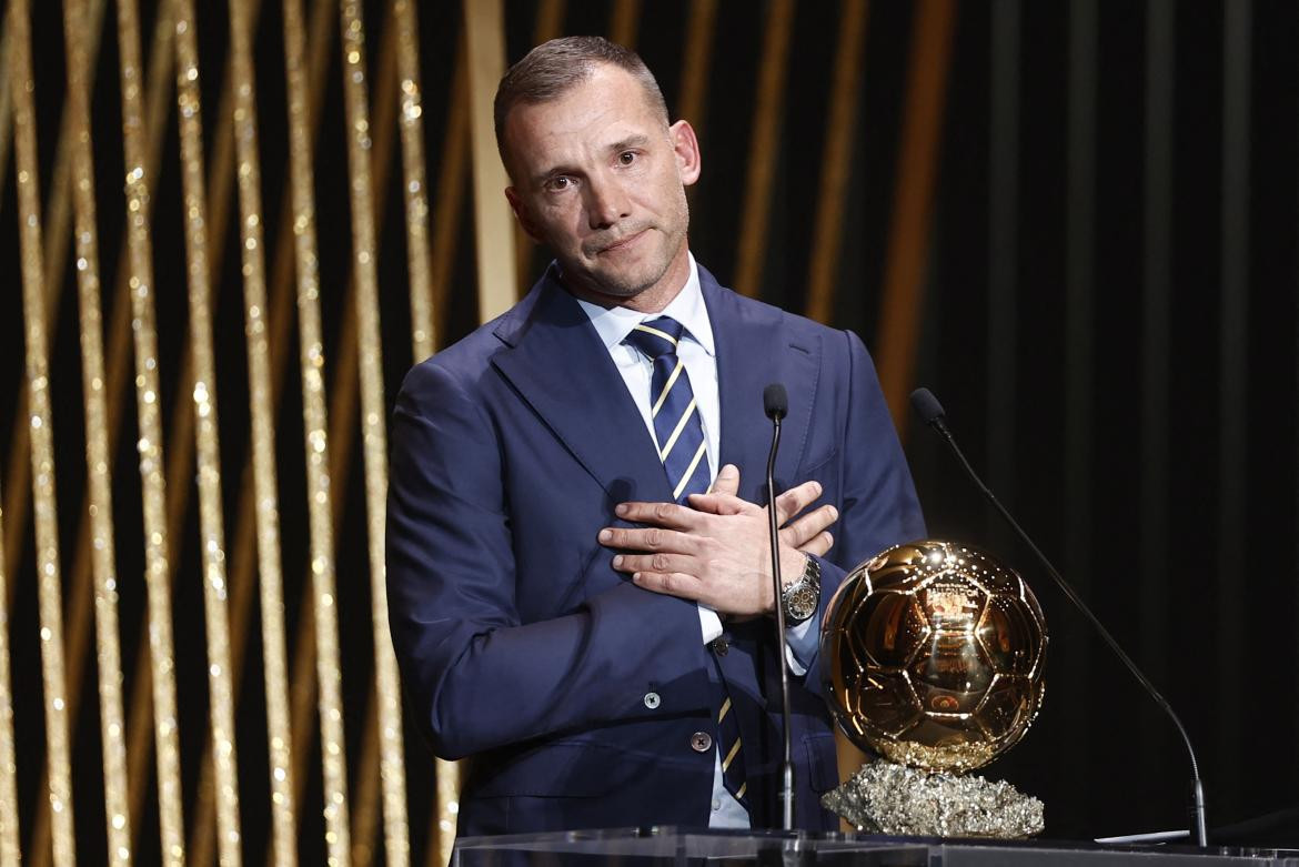 Andriy Shevchenko en la gala del Balón de Oro. Foto: Reuters.